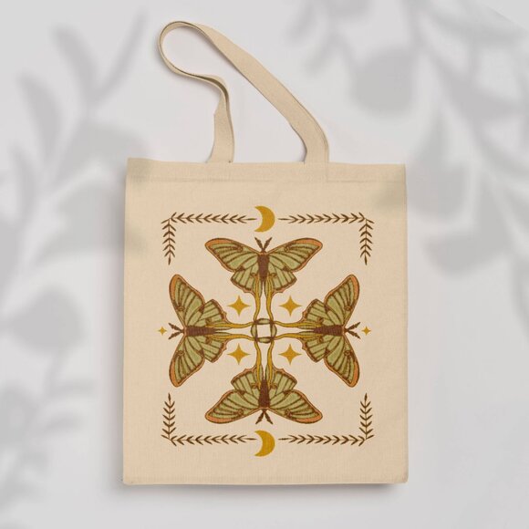 Luna Moth Canvas Tote Bag - Picture 3 of 4